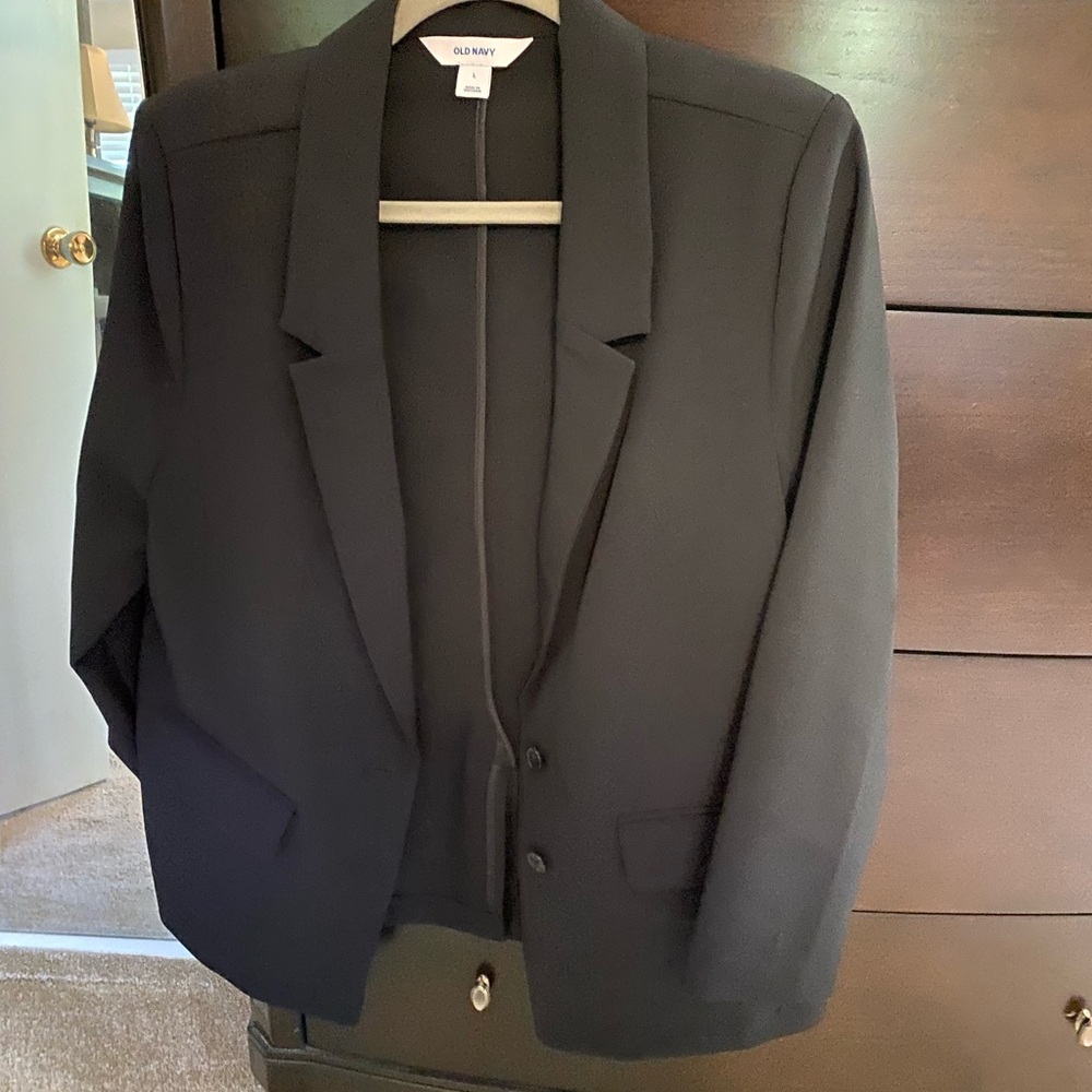 Old Navy Black Tailored Blazer for Business